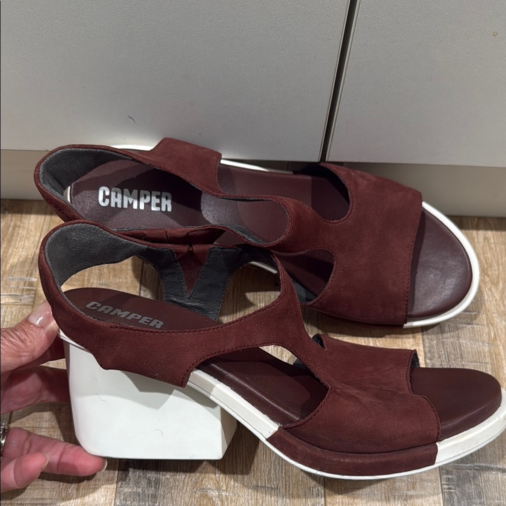 Camper Brown Sandals Modern Minimalist Design